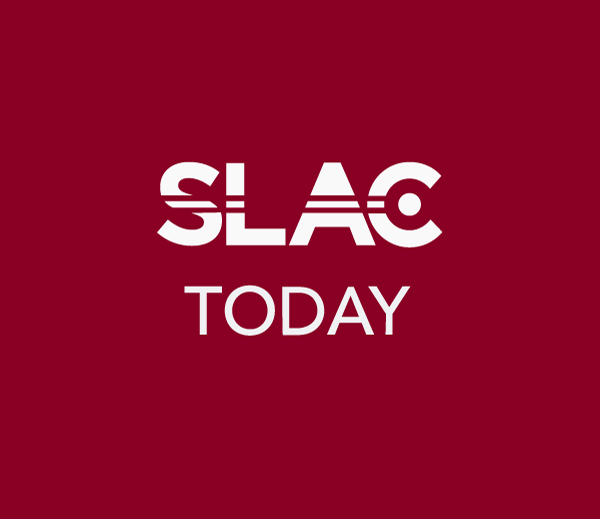 SLAC Today logo on a red background