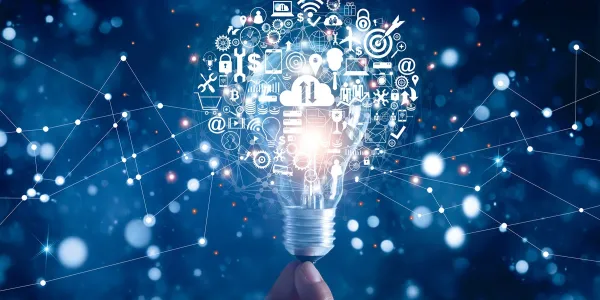 Futuristic lightbulb