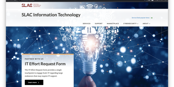 image of SLAC IT home page