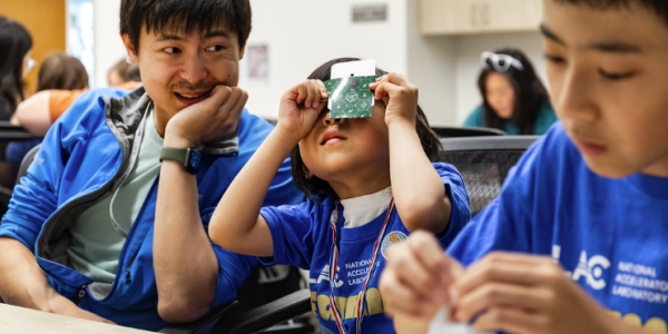 Kids attending SLAC Family Day in 2023